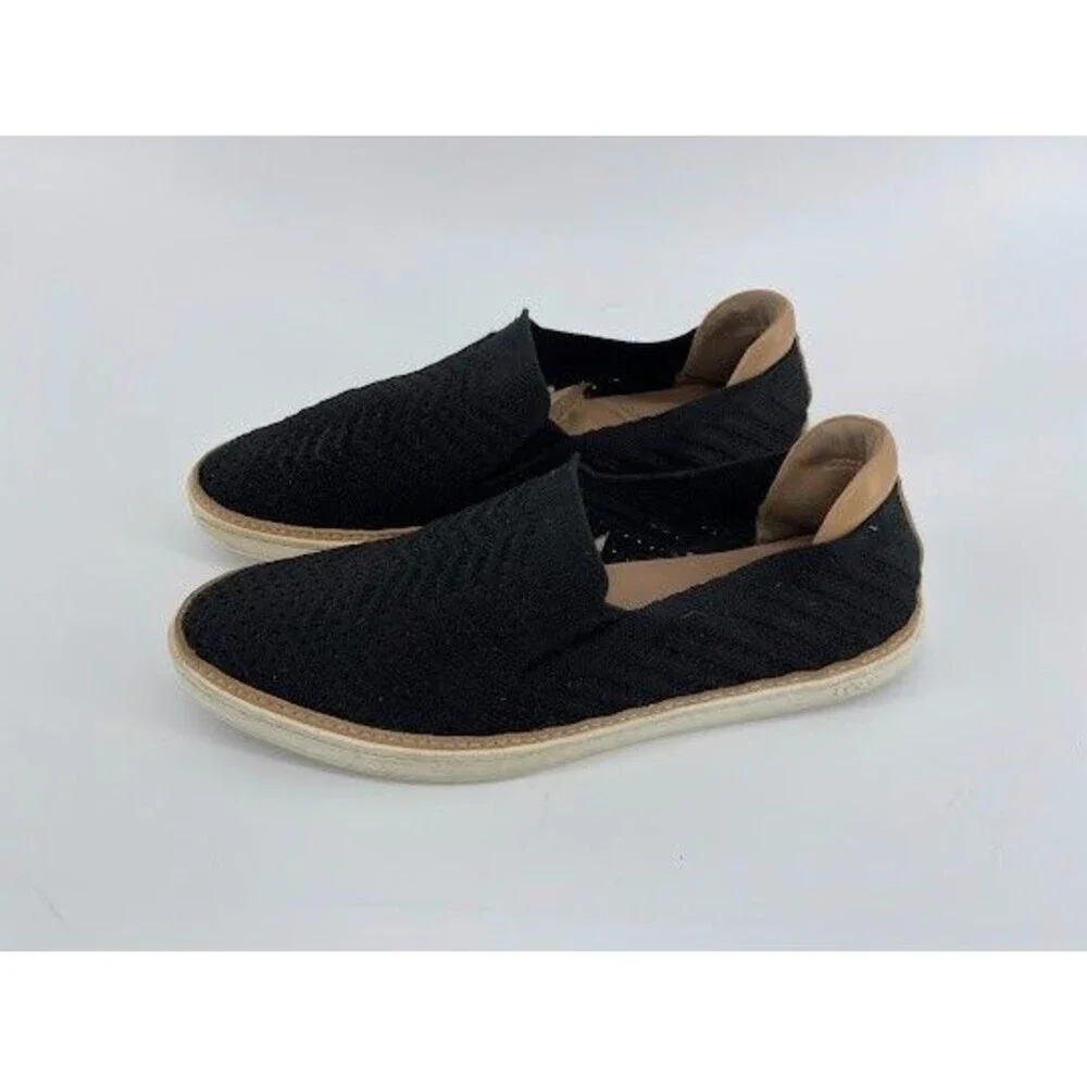 UGG Sammy Chevron Slip On Shoes 1102560 Black Knit Weave Womens Size 11